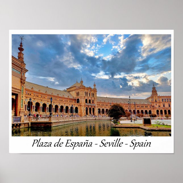 Poster Plaza de España Séville Espagne Europe (Devant)