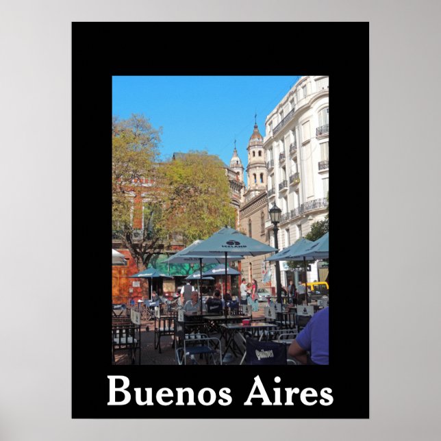 Poster Plaza Dorrego sur un après-midi tranquille - Bueno (Devant)
