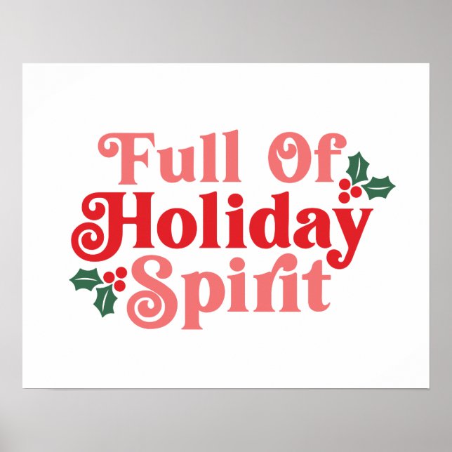 Poster Plein d'esprit de vacances - Typographie festive (Devant)