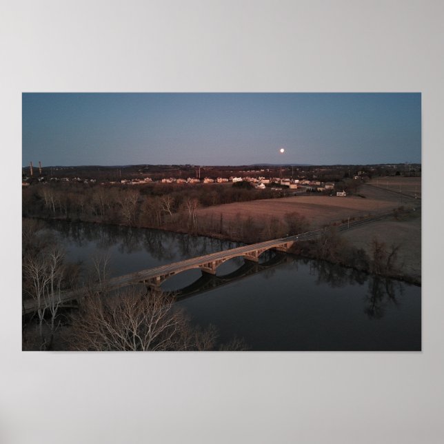 Poster Pleine lune du pont Black Rock (Devant)