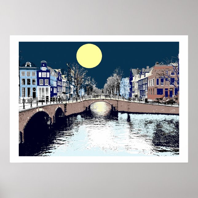 Poster Pleine lune du pont néerlandais (Devant)