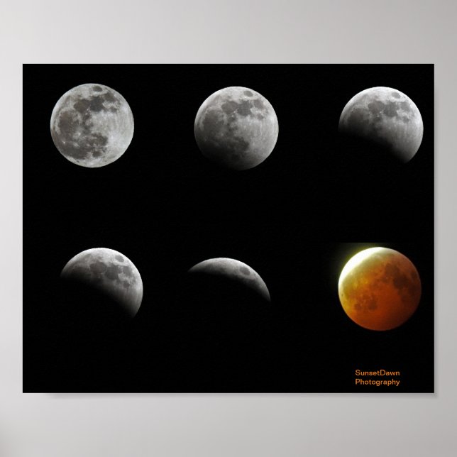 Poster Pleine lune Eclipse 2019 (Devant)