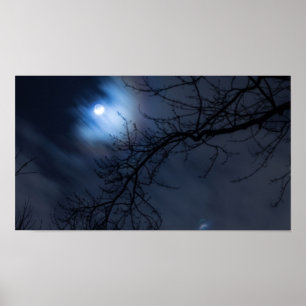 Poster Pleine lune en Ciel de nuit, Ohio