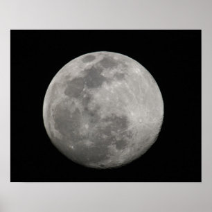 Poster Pleine lune en noir et blanc. Crédit : Arthur