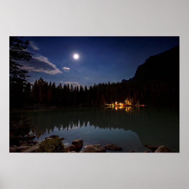 Poster Pleine lune | Lake Louise, Canada (Devant)