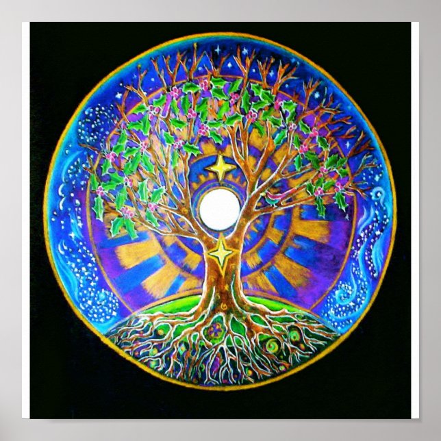 Poster Pleine lune Mandala (Devant)