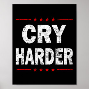 Poster Pleure plus fort Trump 2024 Logo drôle Républicain
