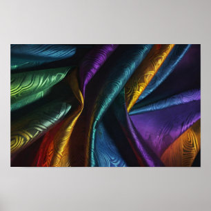 Poster Pliages de structure multicolores