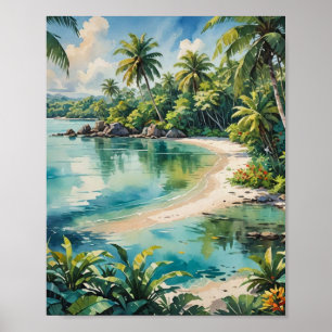 Poster Plongée depuis la côte