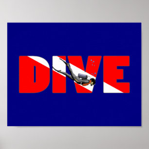 Poster Plongée sous-marine plongée