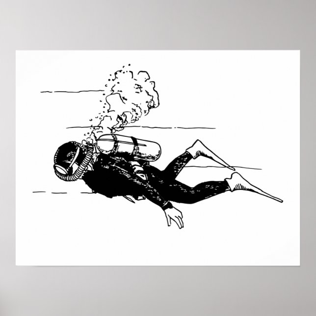 Poster Plongeur (Devant)