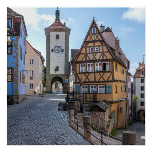 Poster Plönlein à Rothenburg ob der Tauber, Allemagne