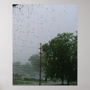 POSTER PLUIE BATTANTE 