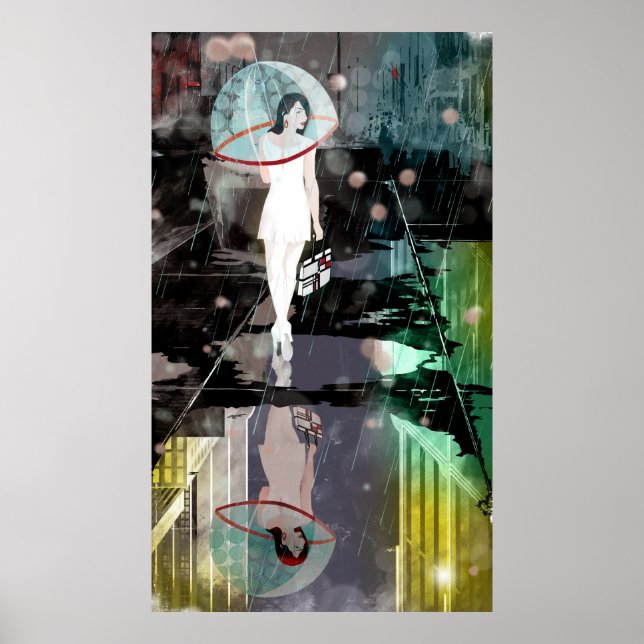 Poster Pluie de bulles (Devant)