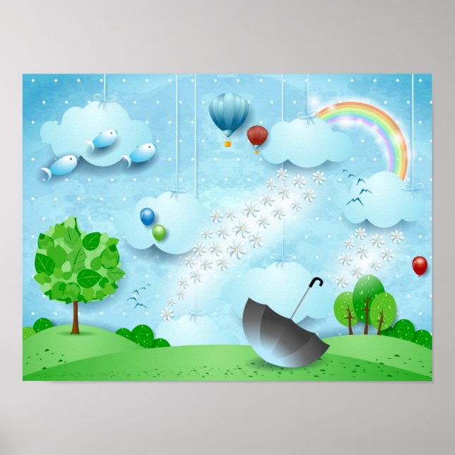 Poster Pluie de fleurs (Devant)