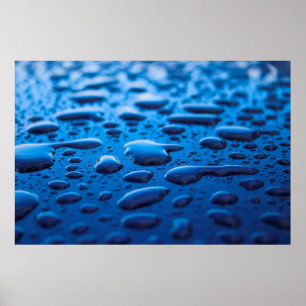 Poster Pluie gouttes d'eau pluviale