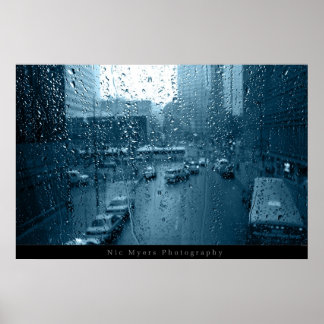 Poster Pluie sur fenêtre