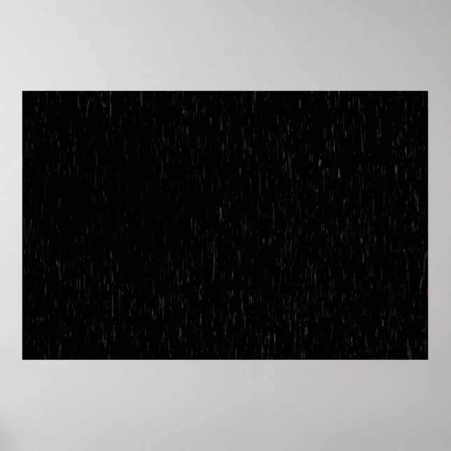 Poster Pluie tombant noir effet sombre (Devant)