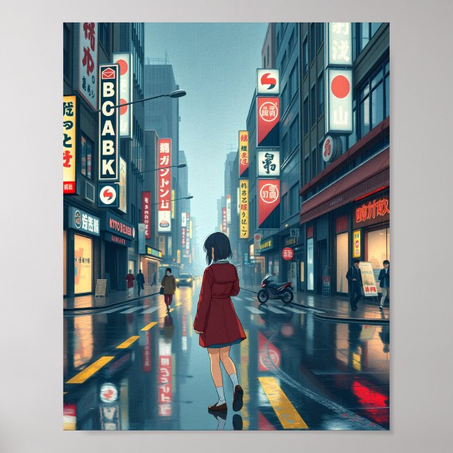 Poster pluies abondantes à tokyo 1 (Devant)
