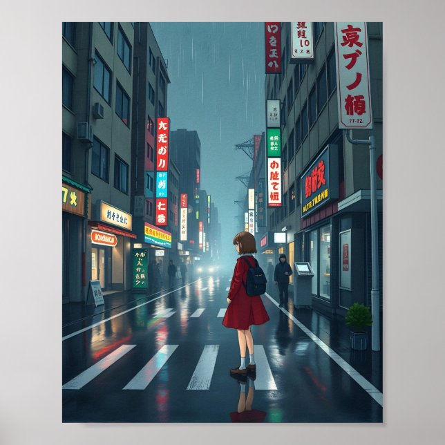 Poster pluies abondantes à tokyo 3 (Devant)