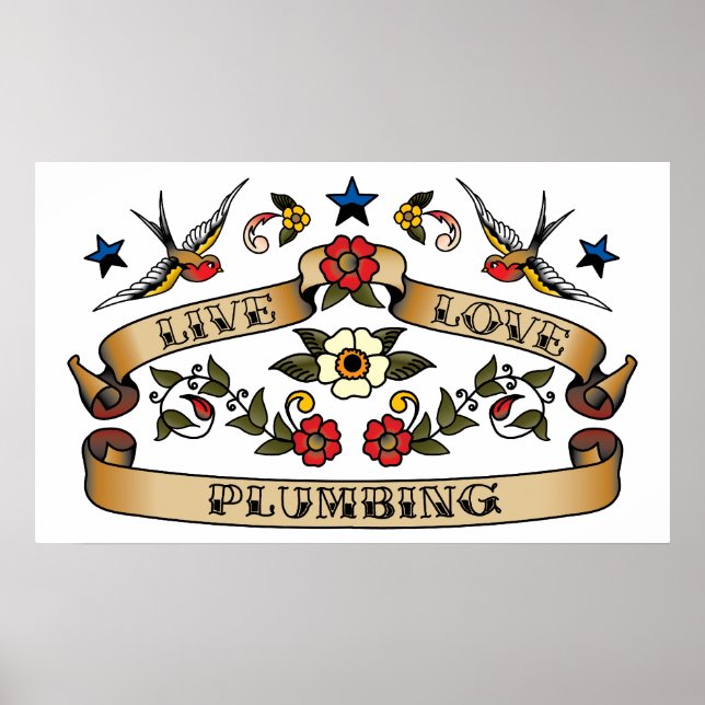 Poster Plumbing Live Love (Devant)