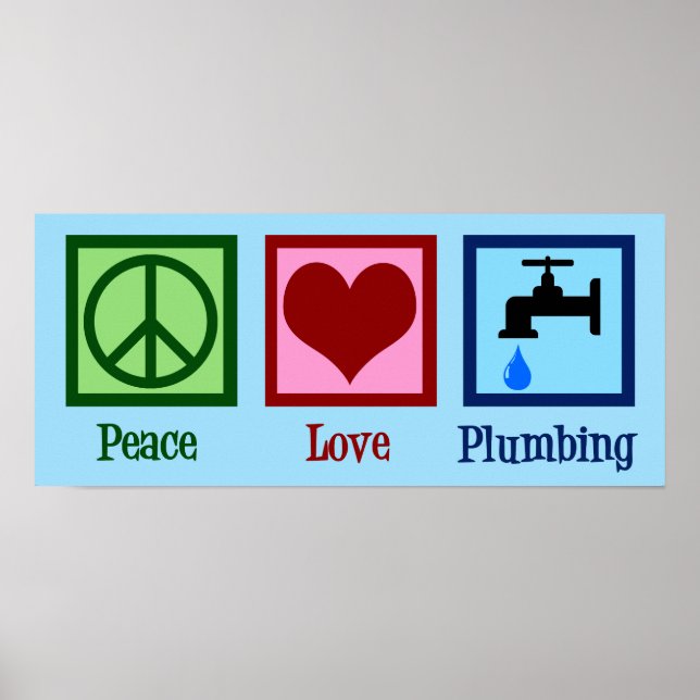 Poster Plumbing Peace Love (Devant)