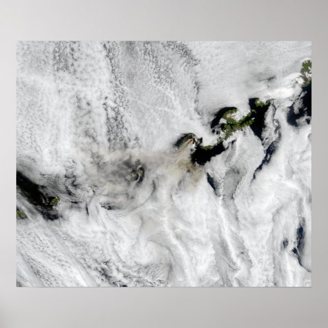 Poster Plume du volcan Okmok, îles Aléoutiennes 2 (Devant)