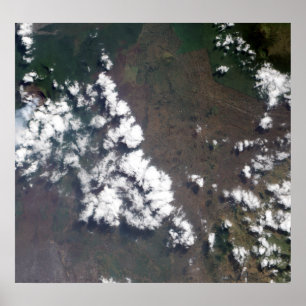 Poster Plume monte du volcan Nyiragongo en RDC