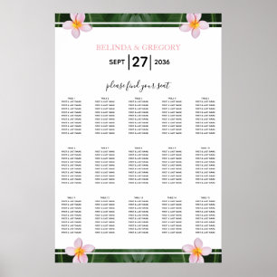 Poster Plumeria rose Frangipani Plumeria Mariage