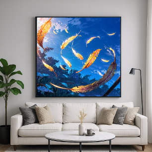 Poster Plumes de débordement - Style d'illustration spect