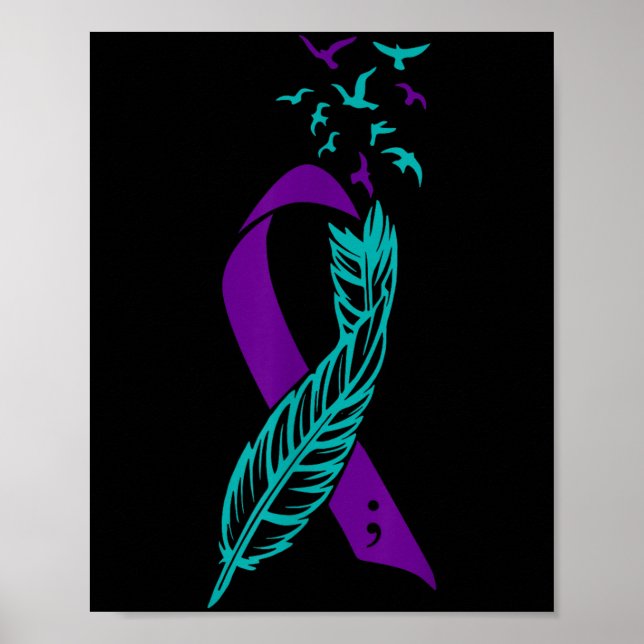 Poster Plumes Prévention Suicide Sensibilisation Vous Pur (Devant)
