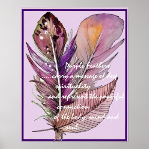 Poster Plumes violettes