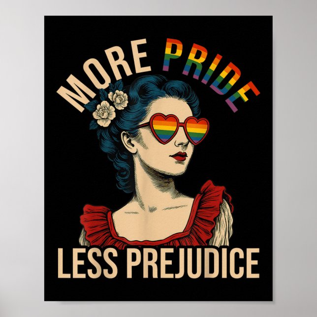 Poster Plus de fierté moins de préjugés Mois de la fierté (Devant)