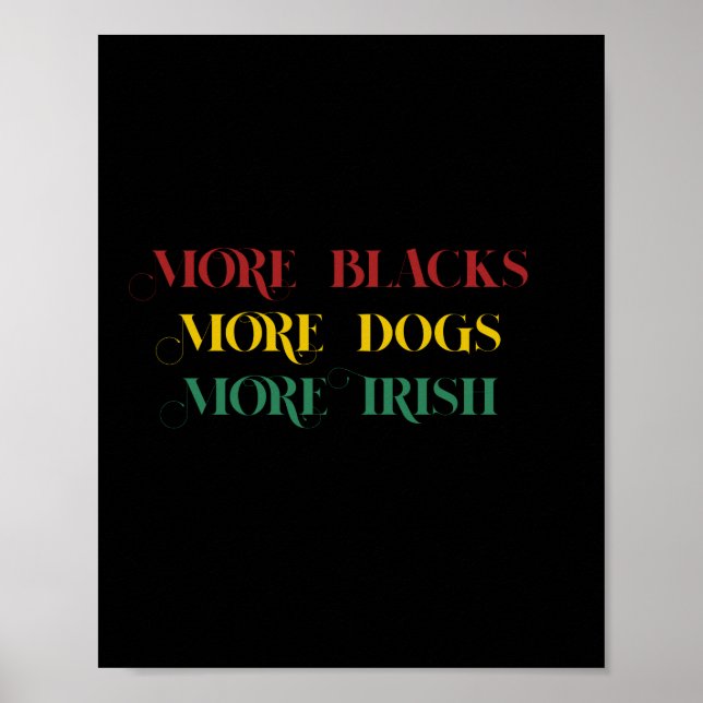 Poster Plus de Noirs Plus de Chiens Plus d'Irlandais - bl (Devant)