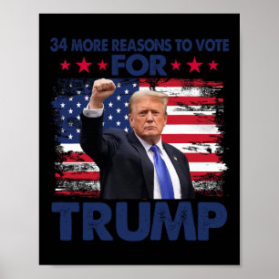 Poster Plus De Raisons De Voter Pour Trump Condamné Felon