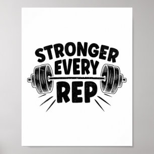 Poster Plus fort Chaque Rep Poids Poids Bodybuilding Body