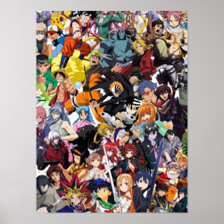 Poster Plus grand collage d'Anime