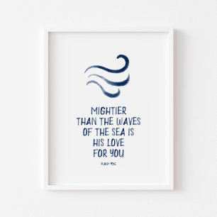 Poster plus puissant que l'empreinte crèche des vagues
