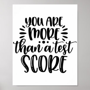 Poster Plus que le test Score Test Day Enseignants Encour