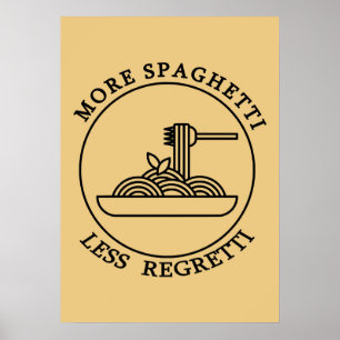 Poster Plus Spaghetti Moins Regretti