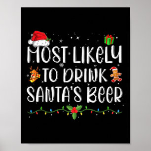 Poster Plus susceptible de boire la bière du Père Noël Dr