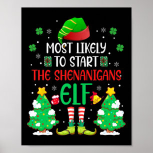 Poster Plus susceptible de déclencher les bêtises Elf Noë