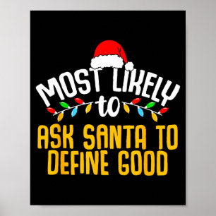 Poster Plus susceptible de demander à Santa de définir un