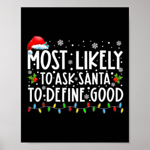 Poster Plus susceptible de demander au Père Noël de défin