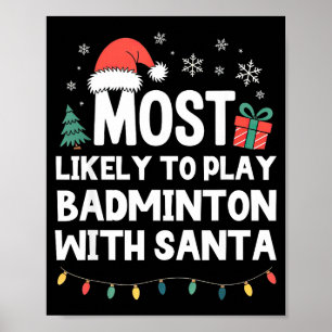 Poster Plus Susceptible de Jouer au Badminton avec le Pèr