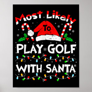 Poster Plus susceptible de jouer au golf avec le Père Noë