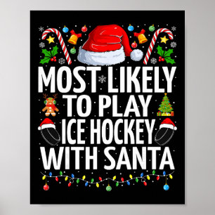 Poster Plus susceptible de jouer au hockey sur glace avec
