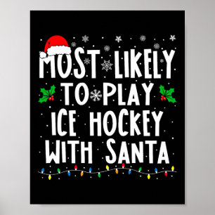 Poster Plus susceptible de jouer au hockey sur glace avec