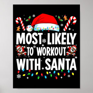 Poster Plus susceptible de s'entraîner avec le Père Noël