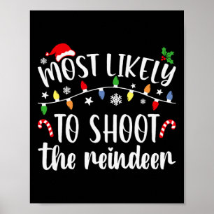 Poster Plus susceptible de tirer sur le Père Noël Famille